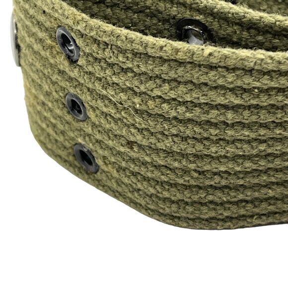 Pistol Belt Olive Size 42 Made in Japan Vintage Army Strapping Woven Military - Picture 3 of 16